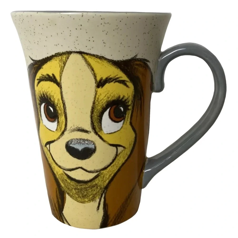 Disney Store The Lady and the Tramp Sketch Art 12 OZ Tall Mug Cup Official - Picture 2 of 5